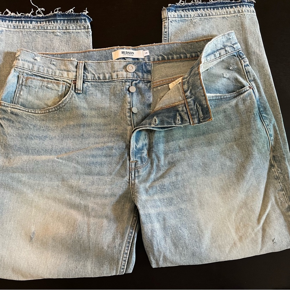 Hudson Jeans Men’s Light Blue Straight Jeans - Button Fly
